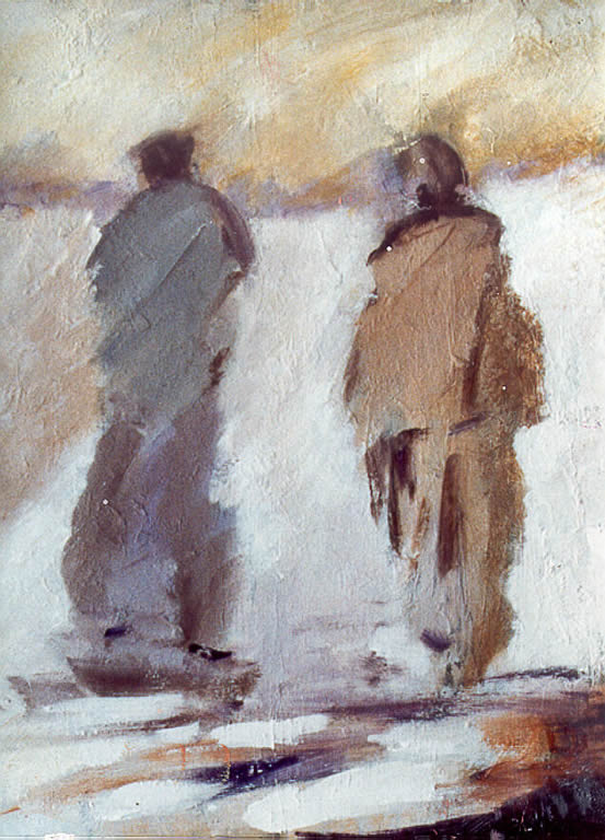 Two Figures in Snow